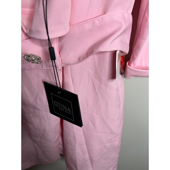 Mac Duggal 55692 Sheath Pink Mini Dress Ruffles Plunging V Neck Size 10 NWT - Picture 10 of 12